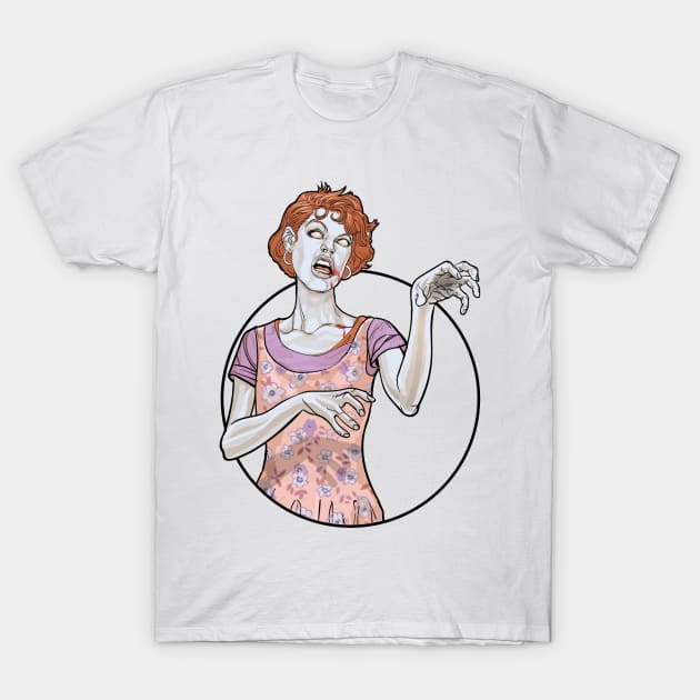 Molly R the Zombie T-Shirt by AyotaIllustration